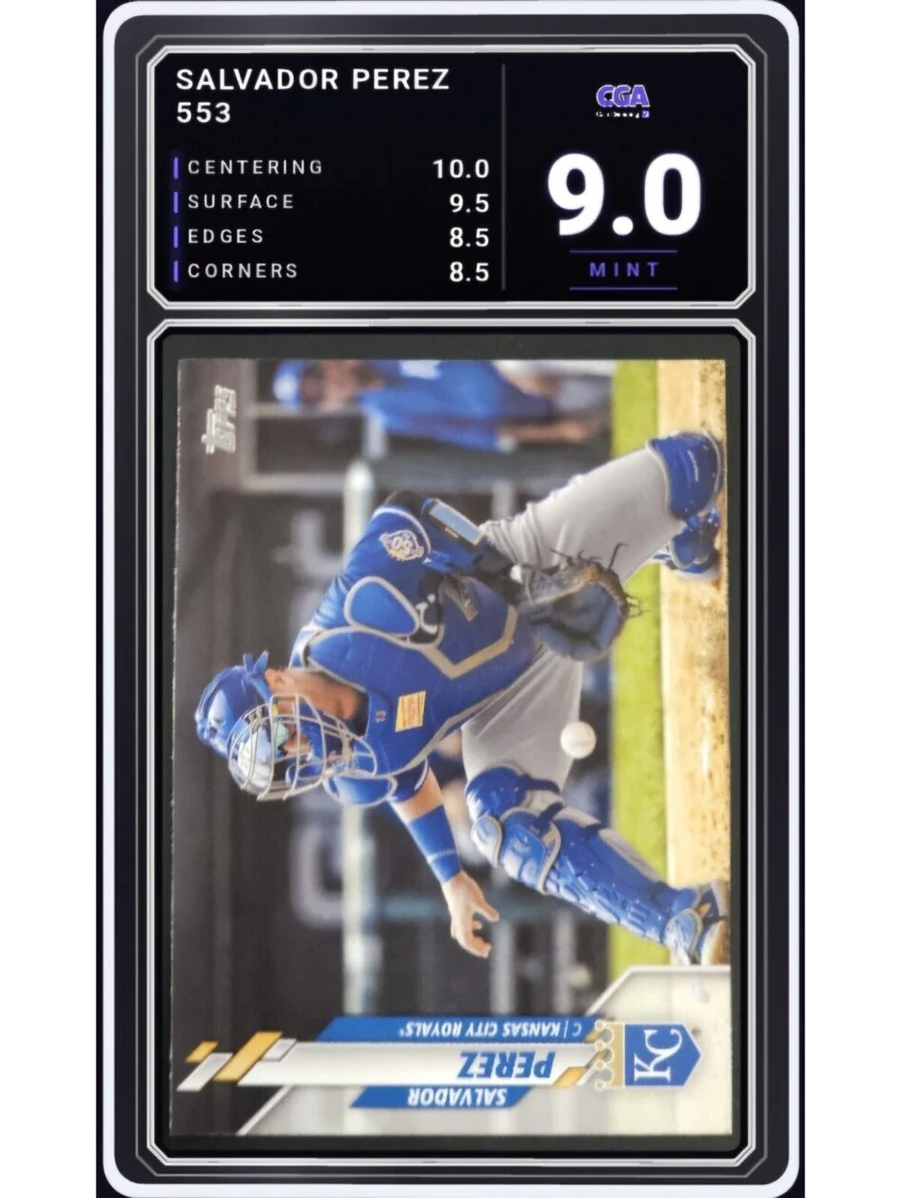 2020 Topps #553 Salvador Perez Kansas City Royals MLB - CGA 9.0 Digital Grade